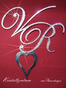  Schriftzug Tortenverzierung Hochzeit Geschenk aus Edelstahl einstein design decoration  ornament * Kristallzentrum **  