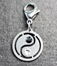  Charms mit Karabiner  Yin-Yang Amulett Thai-chi Schmuck   ©einStein design   Amulett  Anhänger   Edelstahlschmuck                                              