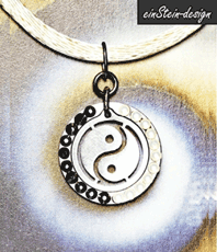  Yin-Yang Amulett Thai-chi Schmuck   einStein design Schmuck Amulett   Jing Jang Jin Jan Anhänger   Edelstahlschmuck Schmuck aus Edelstahl 