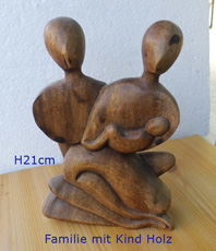 Familie Figuren Holz geschnitzt  erhältlich'im'Kristallzentrum                                         