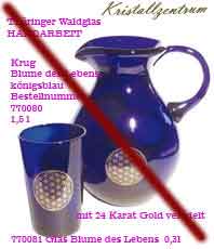  Wasserkrug Karaffe Th&uuml;ringer Waldglas 
