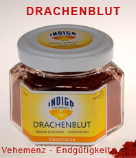         Indigo  Räucherungen           "Drachenblut"  für Kohleräucherungen                                                                                                                                Bei der Anwendung von DRACHENBLUT ist ein Schutz mit Jenuri empfohlen                                                                                                                                 