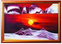 Sandbild  Rainbow vision h�ngen Sonne Erde Corona Mars
