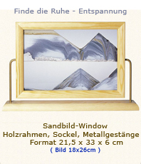  Sandbild   Window Walnut Navy  kann auch hochkant verwendet werde     « Sandbilder © Rainbow Vision  »                                                                        » » 