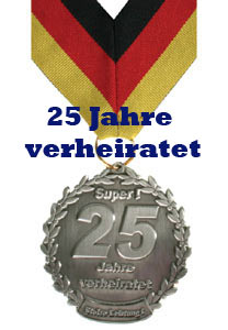  Hochzeit Geschenke  Medaille   25 Jahre verheiratet  