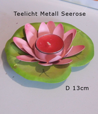    Teelicht Seerose  Metall  erhältlich'im'Kristallzentrum                                                              
                                                          