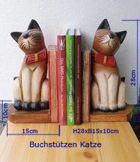    BuchstützeKatze