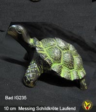 Feng Shui   Schildkröte laufend Messing 10cm 